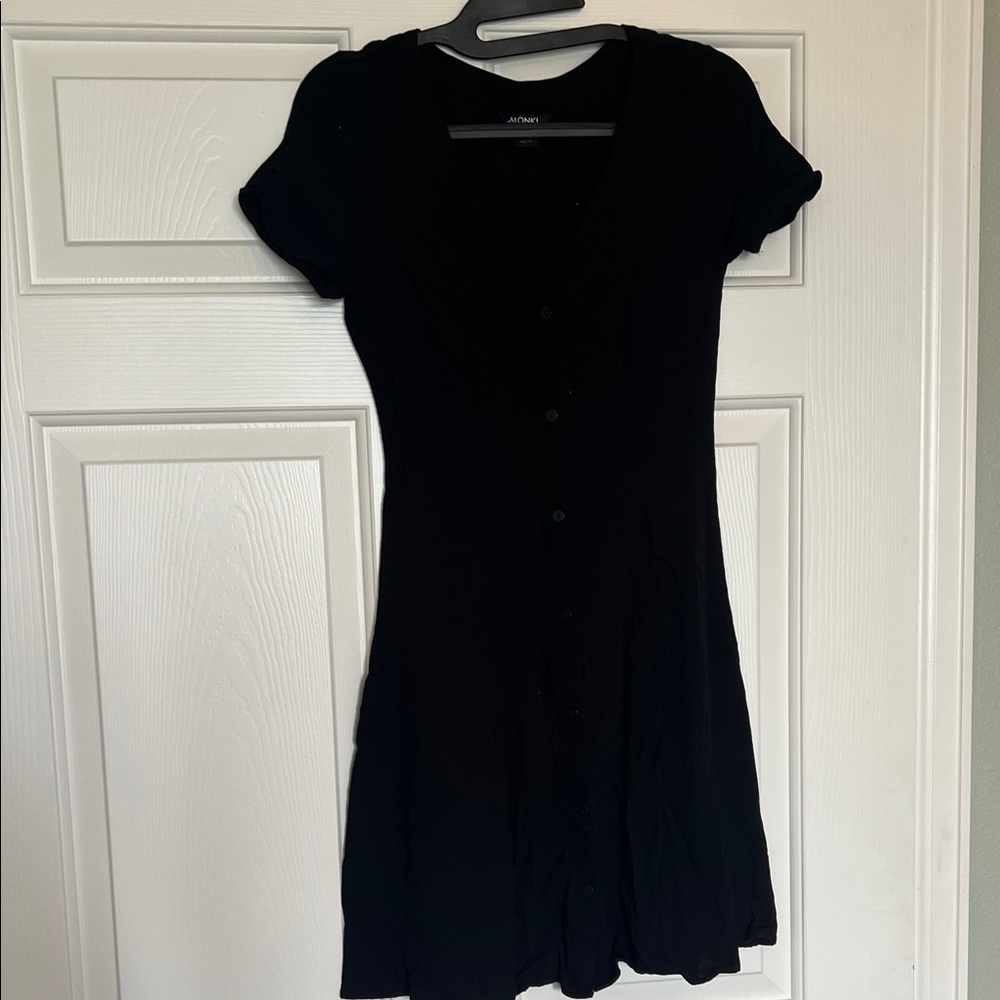 3/$20 NWOT Monki Black Button-Up Mini Dress